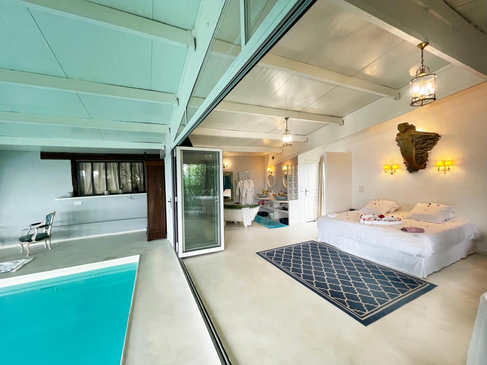 Suite Loft de la Sirène Grande piscine privée Marais-Vernier Esterno foto